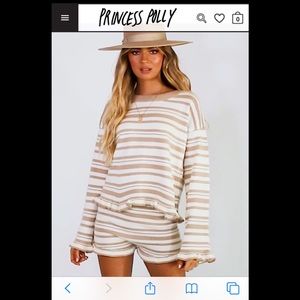 Princess Polly Finley Set Beige Stripe